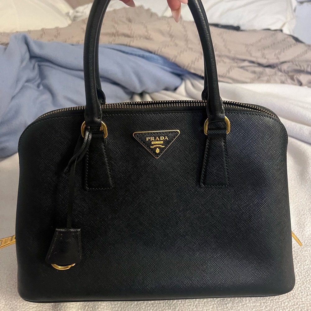 Prada Black Saffiano Leather Satchel